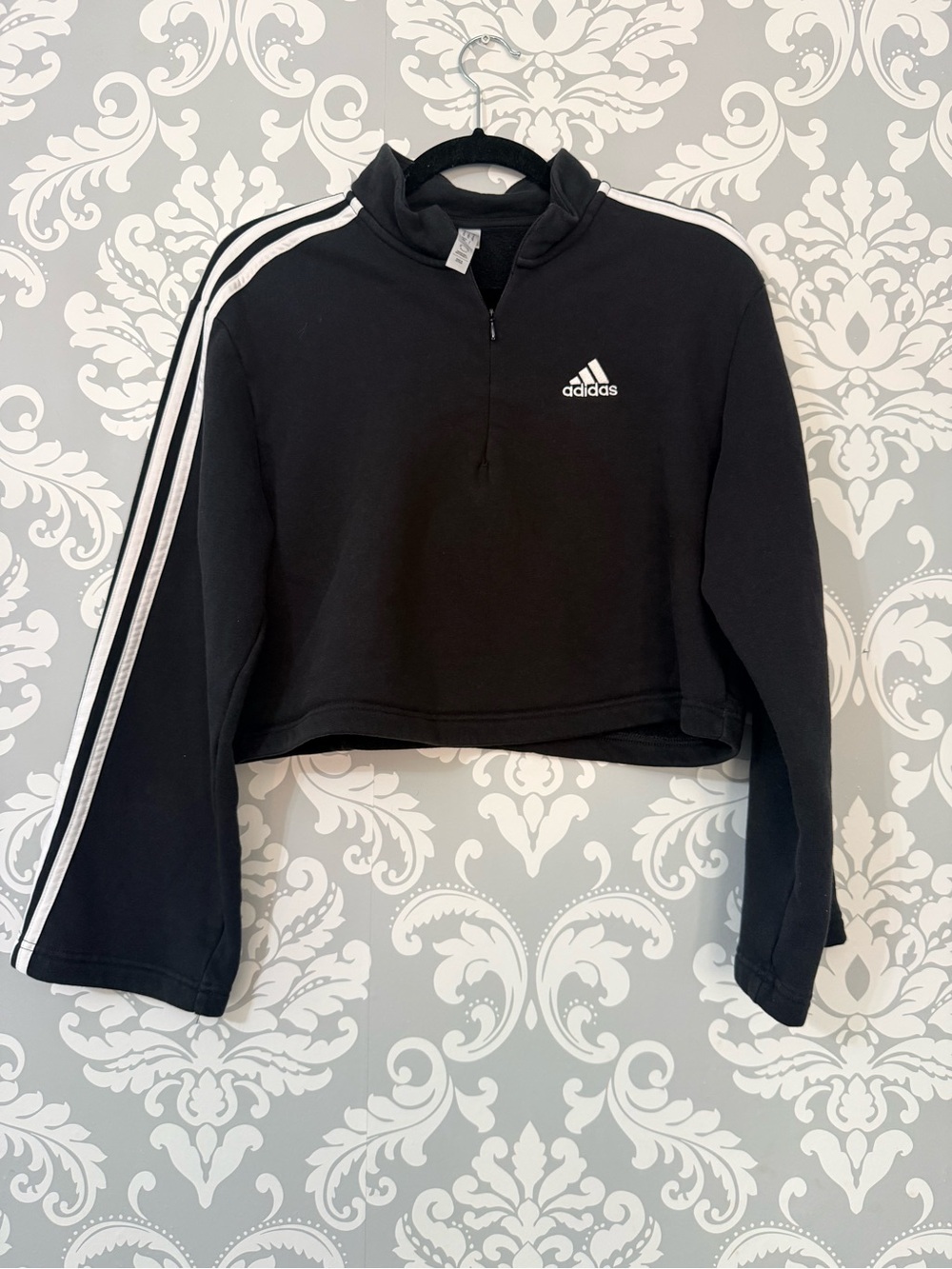 💫2/$25 • adidas Women's Essentials 3-Stripes Fleece Quarter-Zip Sweatshirt